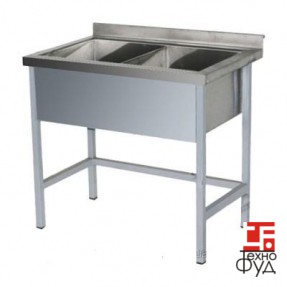 Ванна мийна зварна двухсекціонная1100х500х850