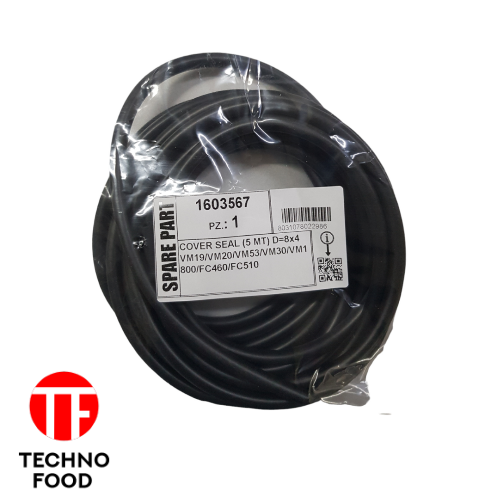 Уплотнитель для крышки 1603567 5м D=8x4 до VM19/VM20/VM53/VM30/VM1800/FC460/FC510 ORVED